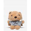 Plush Bear Doll Shape Crossbody Bag - GRAY 