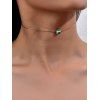 Collier Simple Chaîne Motif D'œil de Démon - Vert Clair de Mer 