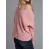 Reversible Twisted Drop Shoulder Jumper Sweater - LIGHT PINK M