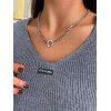 Collier à Chaîne Minimaliste Carré - Argent 