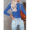 Cinched Long Sleeve T Shirt - BLUE S