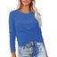 Cinched Long Sleeve T Shirt - BLACK M