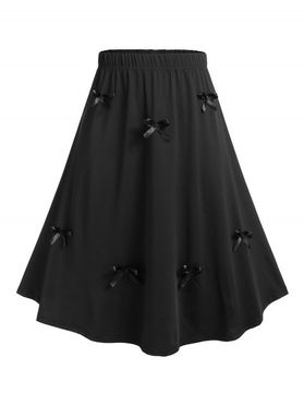 Plus Size Bowknot Embellished A Line Skirt
