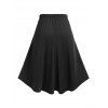 Plus Size Bowknot Embellished A Line Skirt - BLACK L
