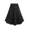 Plus Size Bowknot Embellished A Line Skirt - BLACK 4X