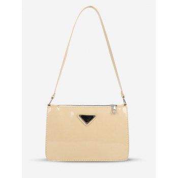 

Triangle Pattern Retro Shoulder Bag, Light yellow