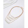 Collier Superposé avec Fausse Perle - d'or 