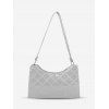 Sac à Bandoulière Rétro Losange en Couleur Unie - Argent 