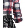 Plaid Belted Roll Up Sleeve Handkerchief Dress - multicolor M
