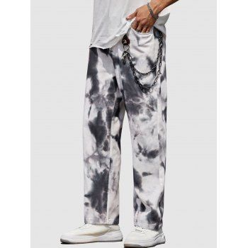 

Straight Leg Tie Dye Jeans, Gray