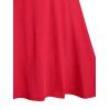 Plus Size Twisted High Low Cocktail Dress - RED 4X