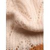 Colorblock Open Knit Sweater - COFFEE M