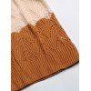Colorblock Open Knit Sweater - COFFEE M