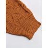 Colorblock Open Knit Sweater - COFFEE L
