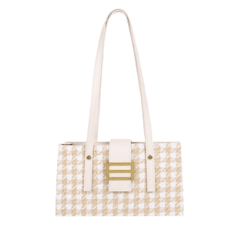 Retro Houndstooth Pattern Shoulder Bag