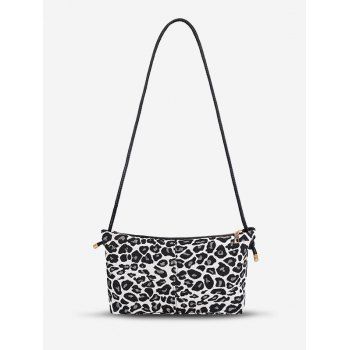 

Retro Leopard Printed Shoulder Bag, Black