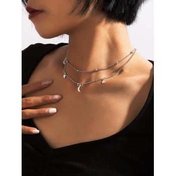 

Retro Double Layer Necklace, Silver