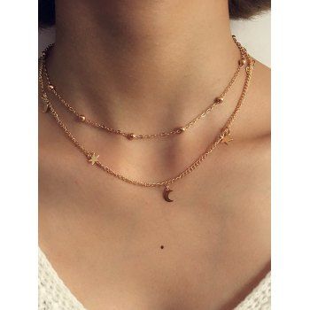 

Retro Double Layer Necklace, Golden