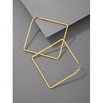 

Square Metal Big Hoop Earrings, Yellow