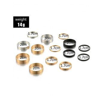 14 Pcs Tricolor Rings Set