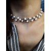 Collier de Clavicule en Fausse Perle - Argent 