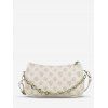 Sac à Bandoulière Motif Gaufrage avec Chaîne - Blanc 