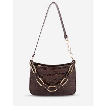 

Brief Colorblock Chain Shoulder Bag, Coffee