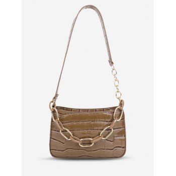 

Brief Colorblock Chain Shoulder Bag, Light khaki