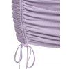 Mini Robe Moulante Côtelée Demi-Bouton - Violet clair XL