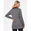 Plaid Print Lace-up 2 In 1 Sweater - GRAY XXXL