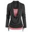T-shirt Sanglé Chiné Imprimé en Fausse Deux Pièces - multicolor L