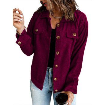 

Button Up Corduroy Jacket, Deep red