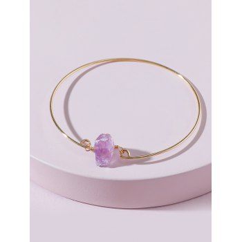 

Minimalist Natural Stone Cuff Bracelet, Pink