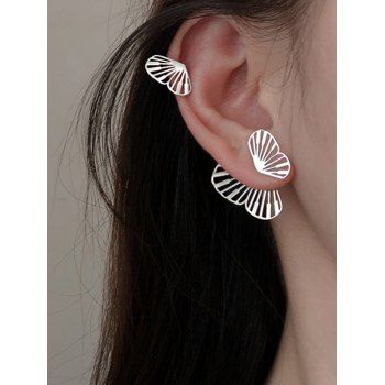 

Hollow Butterfly Asymmetric Stud Earrings, Silver