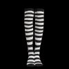 Chaussettes Mi-Longues Motif de Rayure en Blocs de Couleurs - Noir 