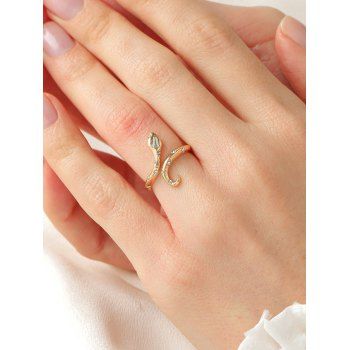 

Diamante Snake Shape Open Ring, Transparent
