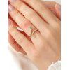 Bague Ouverte en Forme de Serpent Diamant - Transparent 