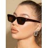 Retro Rectangle Anti UV Sunglasses - LEOPARD 