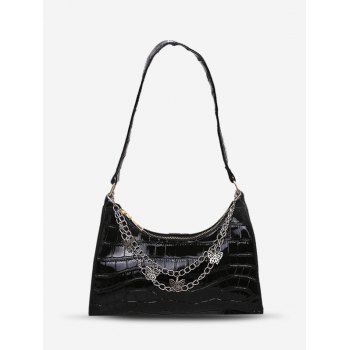 

Hollow Butterfly Layered Chain Shoulder Bag, Black