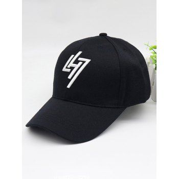 

Embroidery Geometric Sports Baseball Cap, Black