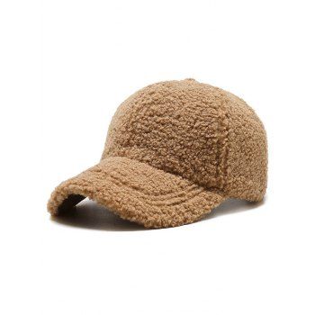 

Winter Sports Solid Teddy Baseball Cap, Tan