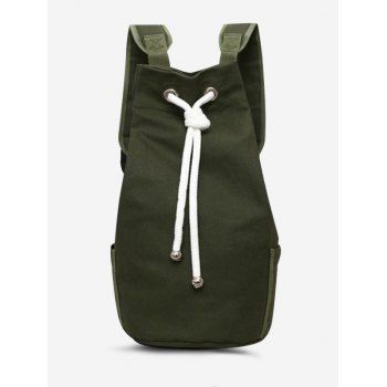 

Canvas Drawstring Bucket Sports Outdoor Backpack, Fern green