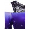 Robe Ceinturée Volantée à Flocon de Neige Ombre - Bleu profond XXL