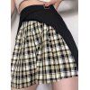 Plaid Square Ring Mini Skirt - BLACK M