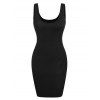 Heathered Knitted Bodycon Dress and Shrug Hoodie Set - BLACK XL