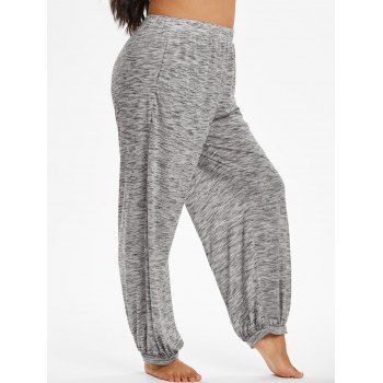 

Plus Size Space Dye Pajama Pants, Light gray