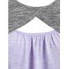 T-shirt Court Chiné de Grande Taille et Camisole - Violet clair 2X | US 18-20
