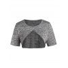 T-shirt Court Chiné de Grande Taille et Camisole - Violet clair 3X | US 22-24