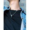 Collier avec Pendentif Crâne en Acier Inoxydable Style Punk - Argent 