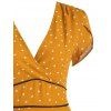 Robe Superposée Cœur Tulipe avec Poche Cousue - Deep Yellow S